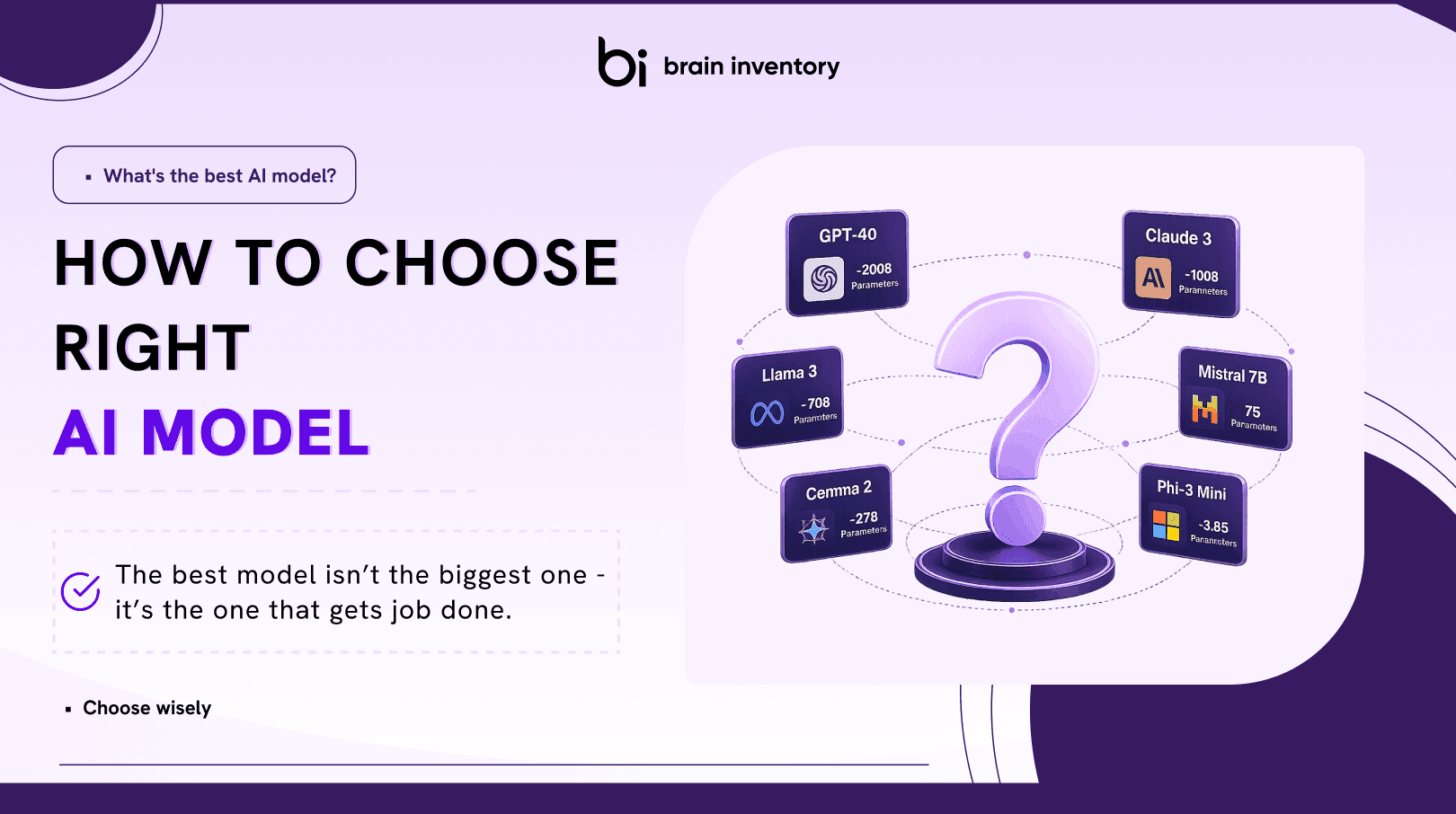 How to Choose the Right AI Model Instead of the Biggest One