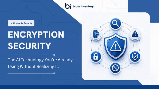 Encryption security concept showing a digital lock and encryption key