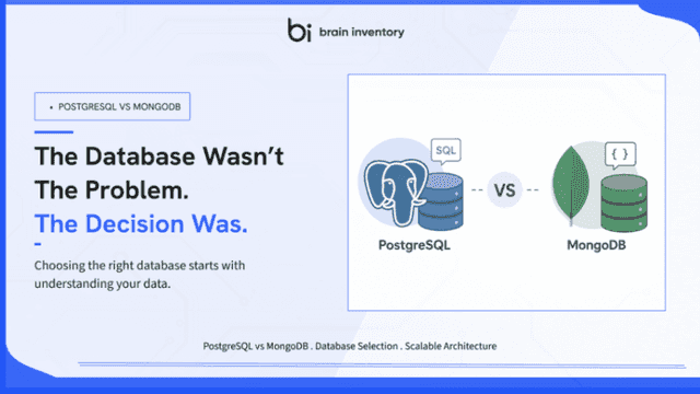 PostgreSQL vs MongoDB database architecture comparison